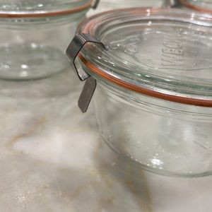 Wecks 7 oz canning jars set of 4